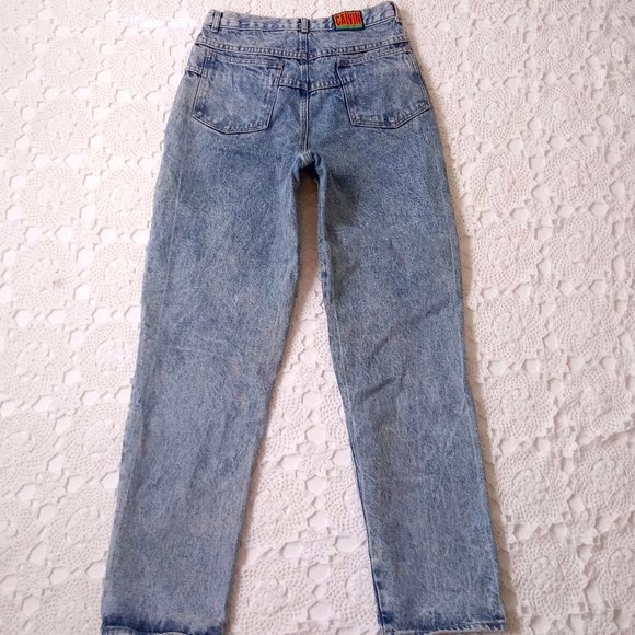 Calvin Klein Jeans Denim - Vtg 90s Calvin Klein 28 Acid Wash Jeans High Rise